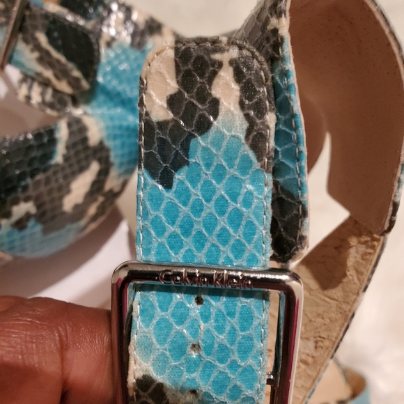 Calvin Klein  Vivian Python Embossed sandal - Picture 10 of 13